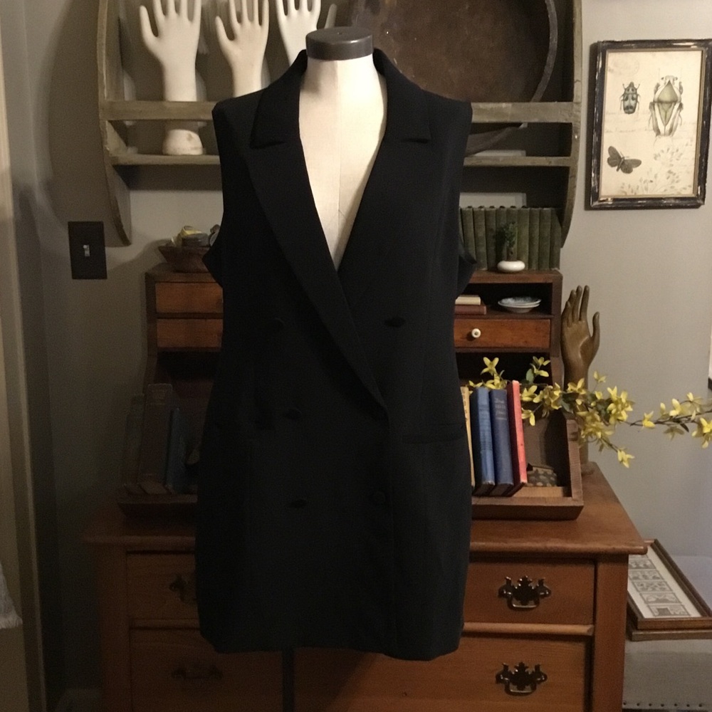 Good American Luxe Suiting Black Suiting Blazer Dress